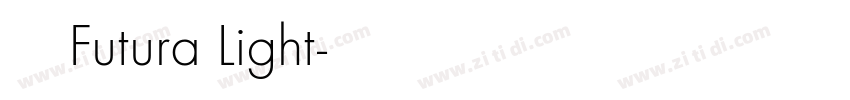 英文字体Futura Light字体转换